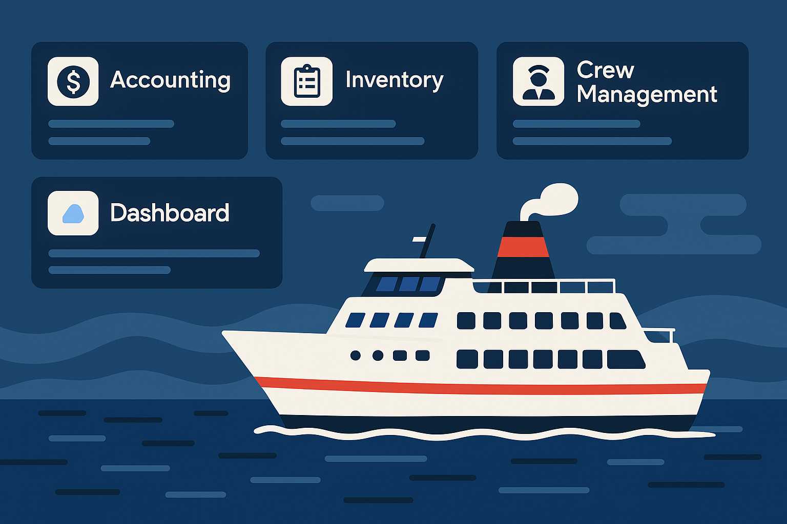 Ship illustration for the maritime transport case study